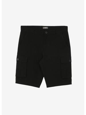 People By Fabrika Normal Bel Siyah Erkek Kargo Şort SPBF4SM-SHT5085