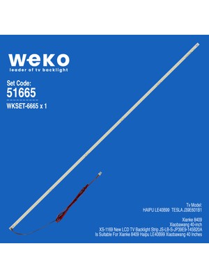 Weko WKSET-6665 JS-LB-S-JP39E9-145B20A 78 Ledli 49,5 cm 3V   LED Bar (78LED) Lucest Yeni