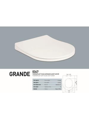 Nkp Grande Yavaş Kapanan Klozet Kapağı Thermoplast