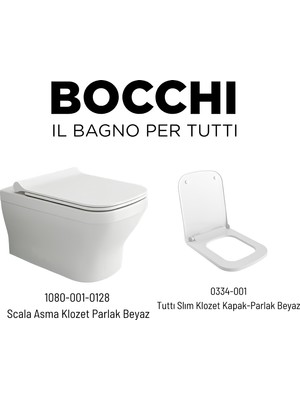 Bocchı Scala Asma Klozet, Bocchi Yavaş Kapanan Kapak 1080-001-0128