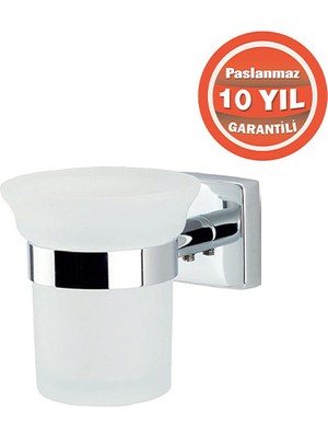 Çelik Banyo VZ10-004 Paslanmaz Pirinç Vizyon  Montajlı Diş Fırçalık