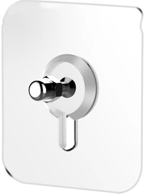 Microcase Güçlü Plastik Yapışkanlı 10MM Hanger Vidalı Eşya Ürün Raf Tutucu Askılık 1 Adet -Şeffaf AL4265
