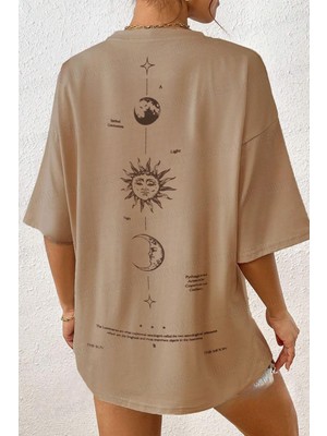 Teenage Millionaire Kadın The Moon Camel Bisiklet Yaka Oversize Salas T-Shirt