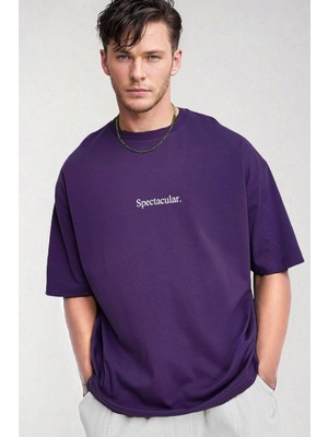 Teenage Millionaire Erkek Spectacular Mor Oversize Salas T-Shirt