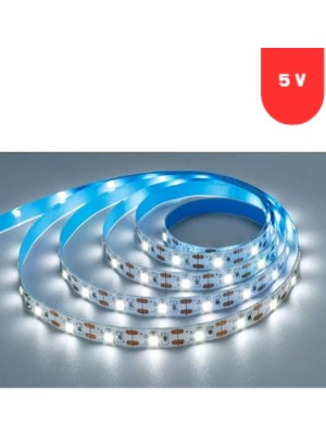 Msv Teknoloji 5 Volt 5 mm 2835 Smd 6500 K Beyaz Iç Mekan 60 Ledli 5 Metre Şerit LED