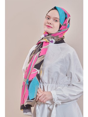 Loryan Scarf Ipek Baskı, Desenli, Diamond Lily Pamuklu Şal