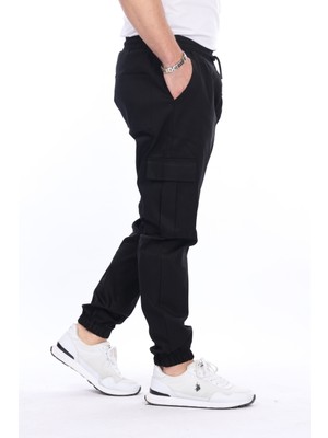 Vikunya Erkek Cargo Beli Ve Paçası Lastikli Gabardin Kargo Cepli Pantolon