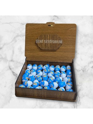 Nostaljik Lezzetler Ozmo Mini Yumurta Seni Seviyorum Yazılı Ahşap Hediye Kutusu 35 Adet Yumurta Sevdiklerinize Hediye Ozmo Mini Eggs Ahşap Kutulu