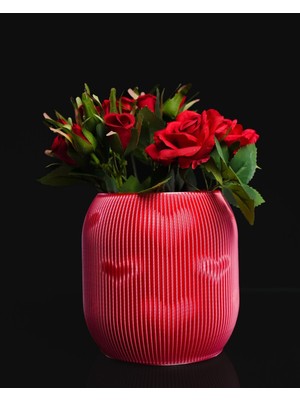 Turansoy Craft Romantik Kalpli Vazo Sevgililer Günü Hediyelik Vazo