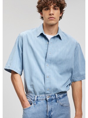 Benson Casual Açık Mavi Jean Gömlek  0210220-87155