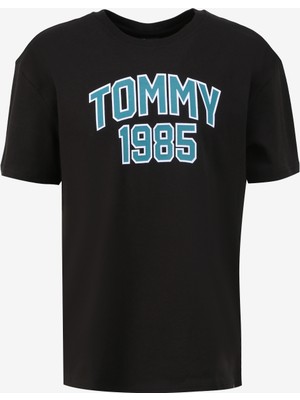 Tommy Jeans Baskılı Siyah Erkek T-Shirt DM0DM18559BDS