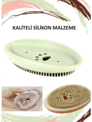 Matesstore Sabunluk Çok Amaçlı Silikon Fırçalı Mutfak Banyo Sabunluğu Pratik Kırılmaz