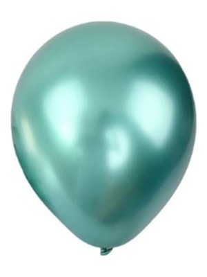 Organizasyon Pazarı 5 Inç Yeşil Renk 25 Li Küçük Boy Krom-Mirror-Aynalı Dekorasyon Balonu