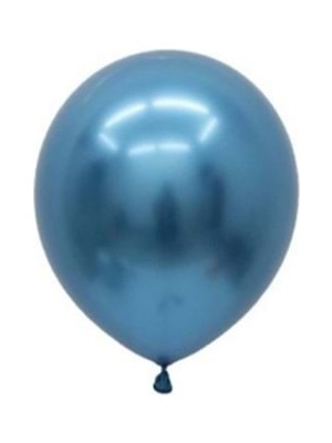 Organizasyon Pazarı 5 Inç Mavi Renk 50 Li Küçük Boy Krom-Mirror-Aynalı Dekorasyon Balonu