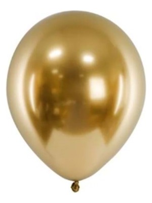 Organizasyon Pazarı 5 Inç Gold Renk 50 Li Küçük Boy Krom-Mirror-Aynalı Dekorasyon Balonu