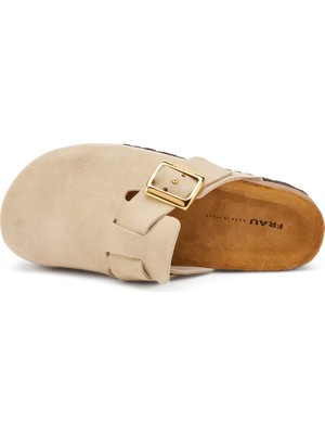 Frau Kadın Terlik 17B5 Frau Suede-S Cappuccino (Beige)