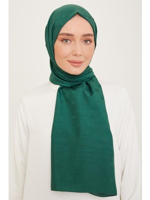 Armine Trend Monogram Şal 1 3210 Zümrüt Yeşili
