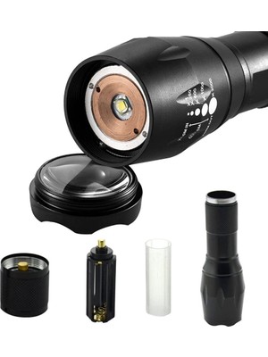 Durgunstore Pilli Zoomlu Flash Özellikli Power Ledli El Feneri (K246)