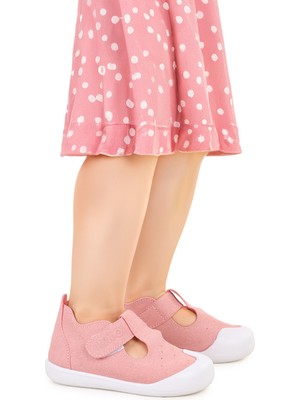 Kiko Kids Elroy Cırtlı Kız Bebek Günlük Ayakkabı Pudra