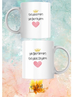 Eylül Design Teyze Yeğen Ikili Porselen Özel Tasarım Baskılı Kupa Bardak-Doğum Günü HEDIYESI-2ADET