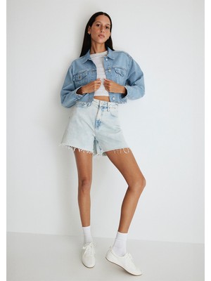 Mavi Millie 90LAR Buz Mavi Jean Şort 1458987072