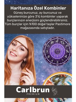 Carlburn Premium Ikizler Burcu Enerjisini Yükselten Doğal Taş Bileklik Ikizler Burçları Burç Unisex Bileklik