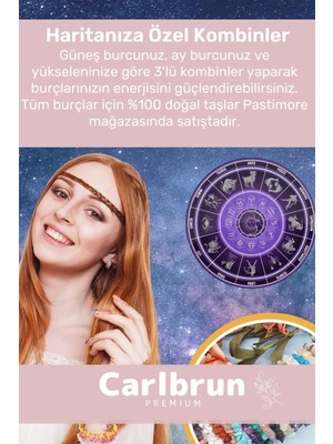 Carlburn Premium Yengeç Burcu Enerjisini Yükselten Doğal Taş Bileklik Yengeç Burçları Burç Unisex Bileklik