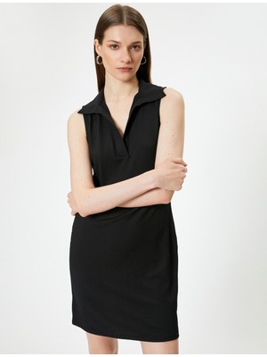 Koton Polo Yaka Elbise Mini Boy Kolsuz Slim Fit