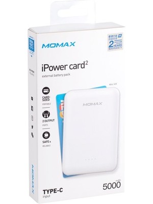 Momax Ipower card 2 , 5000mah Ince Powerbank