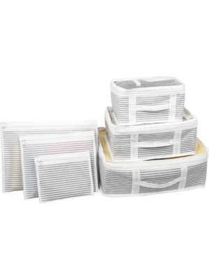 Aksell Bavul Içi Organizer Seti - Yatak Odası Organizer Set - Makyaj Organizer Mini Hurçlar (6 Parça)