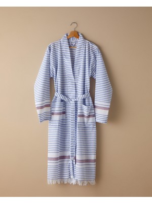 English Home Bony Rejenere Peştamal Bornoz Standart Lacivert-Turuncu