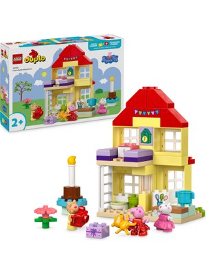 LEGO® DUPLO® Peppa Pig Doğum Günü Evi 10433 - 2 Yaş & Üzeri Çocuklar için Eğitici Oyuncak Yapım Seti (59 Parça)