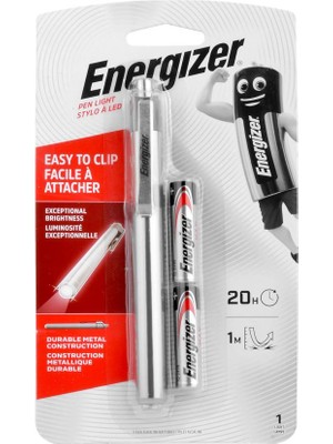 Energizer Metal Pen lite Kalem Tipi Led Fener 2xAAA Pil