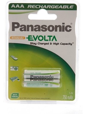 Panasonic Evolta 1.2V 750mAh AAA Şarjlı İnce Kalem Pil 2'li