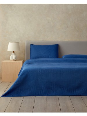 English Home Modish Tek Kişilik Yatak Örtüsü Takımı Lacivert