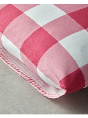 English Home Gingham 2'li Yastık Kılıfı Pembe