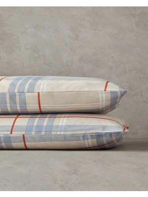 English Home Natural Plaid 2'li Yastık Kılıfı Bej