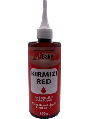 My Bake Su Bazlı Likit Gıda Boyası 250 ml Kırmızı
