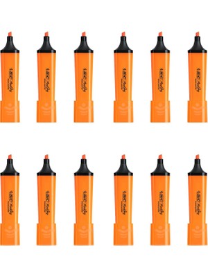 Bic Marking Flat Fosforlu Kalem Turuncu 12 Adet