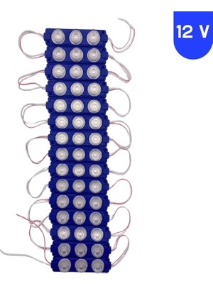 Msv Teknoloji 12 Volt 3 Watt 3 Lensli Mavi 3030 Smd LED Modül IP65 10 Adet Modül