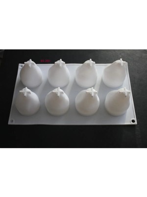 Tinky Winky Silikon Armut Desenli Kek Çikolata Sabun Dondurma Kalıbı