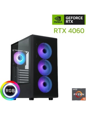 Gaming R5-4060TI Ryzen 5 7500F Rtx 4060Tİ 16GB Ddr5 32G 1tb SSD 240MM Sıvı Soğutma Oyun Bilgisayarı