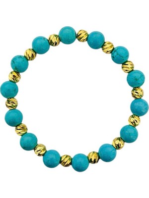 Mk Tasarım Gerçek Mavi Kuvars Taşı Bileklik MK.031.004