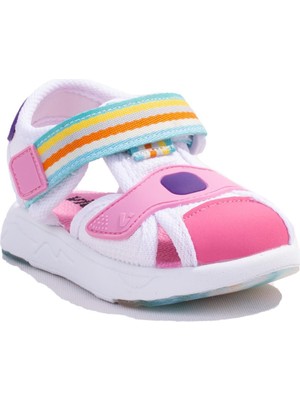 Vicco Flow Iı 332P24Y202CN Beyaz Pembe Ortopedik Günlük Kız Çocuk Spor Sandalet