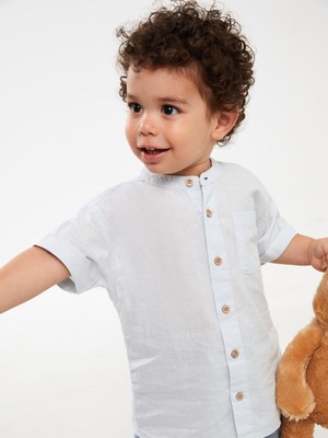 LC Waikiki  Hakim Yaka Kısa Kollu Erkek Bebek Gömlek