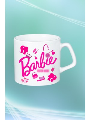 Caisya Barbie Enter Mode Baskılı Afilli Kupa Bardak Çay Kahve Fincanı