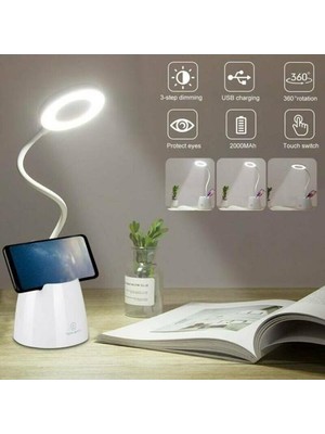 YHome (Beyaz Işık) 3 Mod Dimmable LED Masa Başucu Okuma Lamba Masa Touch Kontrol Gece Işıkları (Yurt Dışından)