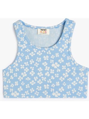 Koton Crop Atlet Kalın Askılı Çiçek Baskılı