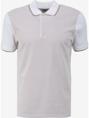 Altınyıldız Classics Beyaz - Bej Erkek Polo T-Shirt 4A4824200029