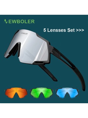 Chaoduo Shop 5 Lens Seti Turuncu Stil Newboler 5 Lensler Bisiklet Güneş Gözlükleri Polarize Mtb Yol Bisikleti Gözlük Açık Spor Güneş Gözlüğü Bisiklet Gözlükleri Erkek Kadınlar Için (Yurt Dışından)